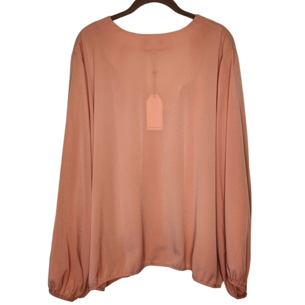 Universal Standard Balloon Sleeve Blouse Size L (22-24) in Muted Clay - Picture 2 of 15